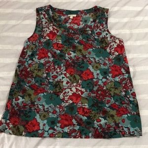 Floral size small sleeveless Talbots shell